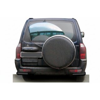 Barra Posteriore AK003 Nera (Acciaio Inox) Mitsubishi Pajero Wagon III 1999-2006 foto 1