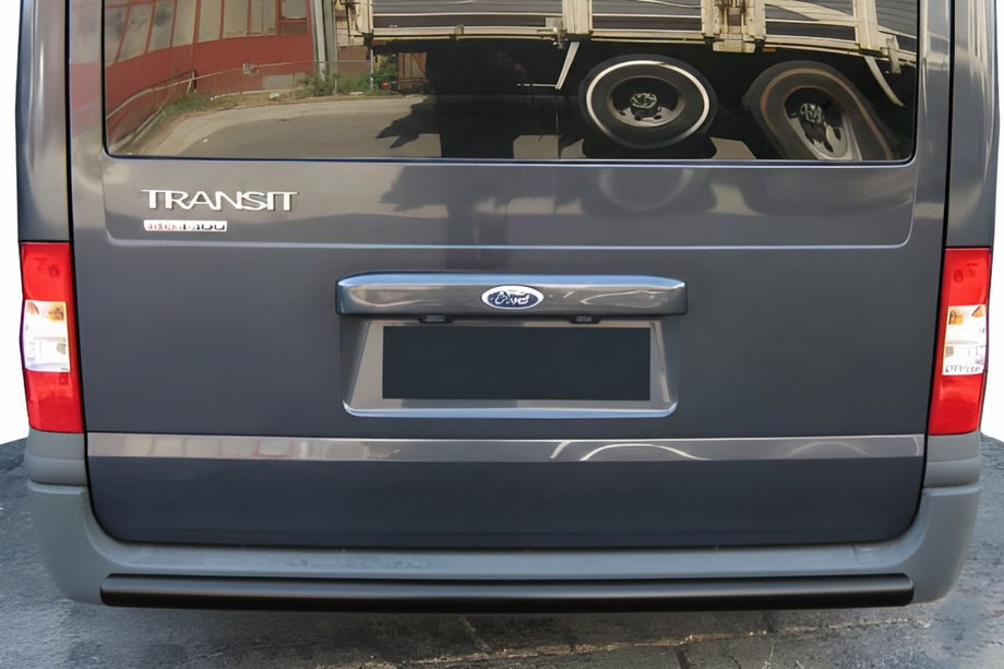 Ford Transit 2000–2014 Protezione Posteriore AK002 Nero (Acciaio Inox) Image