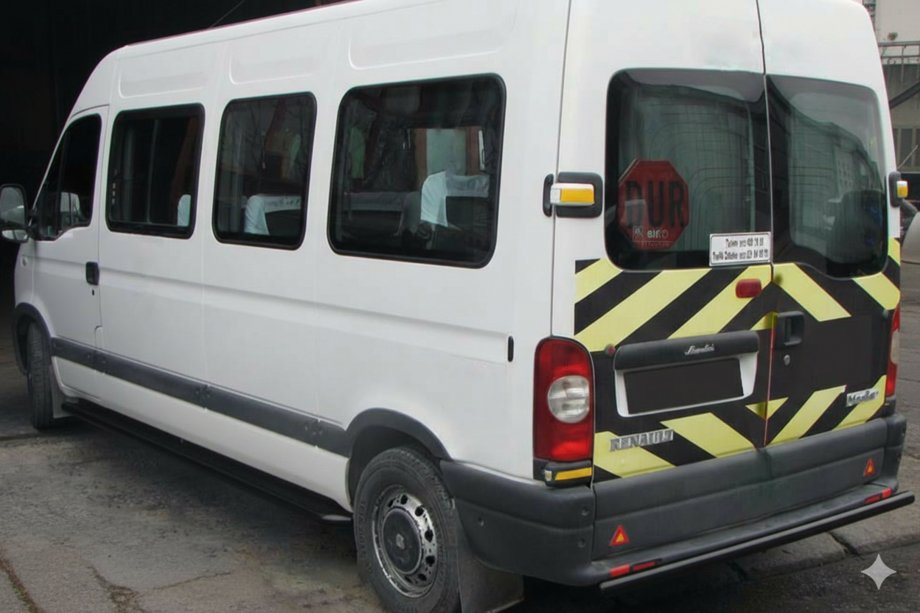 Renault Master 1998-2010 Barra Posteriore AK002 Nera (Acciaio Inox) Image