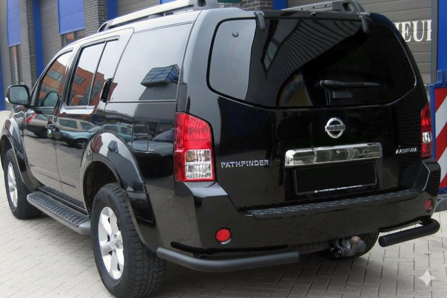 Nissan Pathfinder R51 2005-2014 Barra Posteriore AK003 Nera (Acciaio Inox) Foto 1