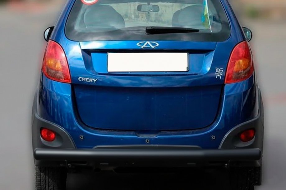 Chery Beat 2009-2015 Protezione posteriore AK002 Nero (2 pz, acciaio inox) Foto 1