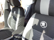 Skoda Octavia II A5 2006-2010 Coprisedi Auto (Similpelle↗Tessuto, Premium) foto 10