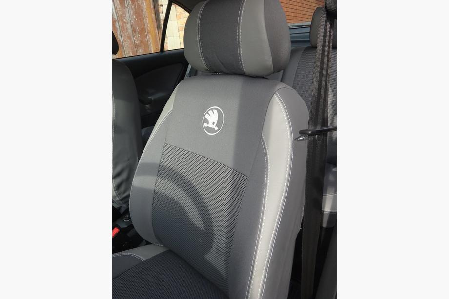 Skoda Octavia II A5 2010-2013 Coprisedi Auto (Similpelle↗Tessuto, Premium) Foto 24
