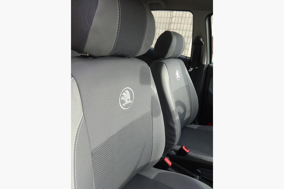 Skoda Octavia II A5 2010-2013 Coprisedi Auto (Similpelle↗Tessuto, Premium) Foto 25