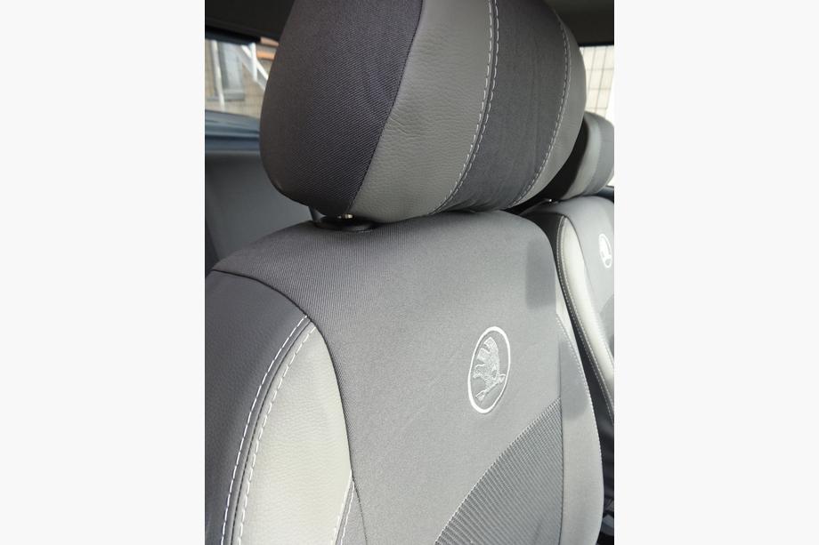 Skoda Octavia II A5 2010-2013 Coprisedi Auto (Similpelle↗Tessuto, Premium) Foto 28