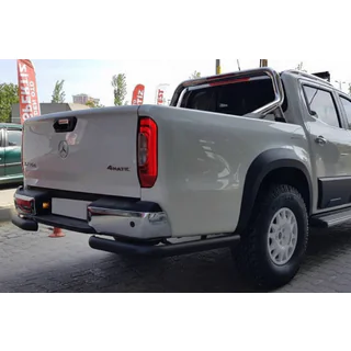 Protezione posteriore AK003 Nero (acciaio inox, 60 mm) Mercedes X class 2017-2020 foto 2