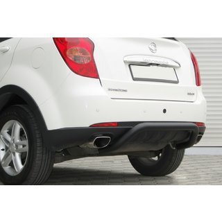 Protezione Posteriore AK006 Nera (Acciaio Inox) SsangYong Action 2005-2018 foto 2
