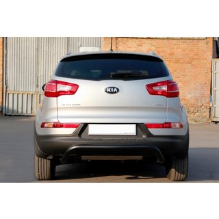 Barra Posteriore AK007 Nera (Acciaio Inox) Kia Sportage 2010-2015 foto 2
