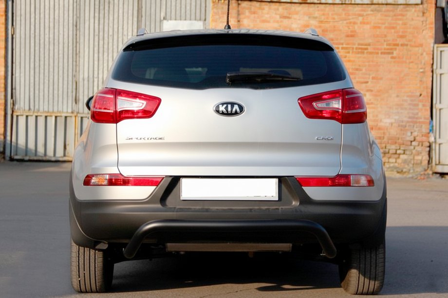 Kia Sportage 2010-2015 Barra Posteriore AK007 Nera (Acciaio Inox) Foto 2