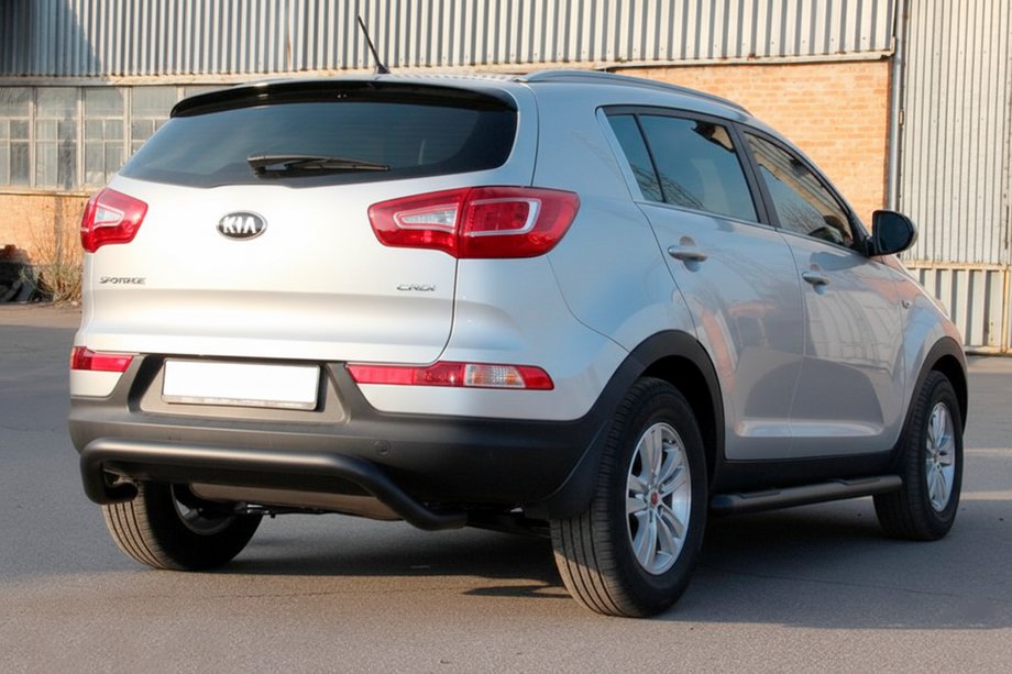 Kia Sportage 2010-2015 Barra Posteriore AK007 Nera (Acciaio Inox) Foto 3