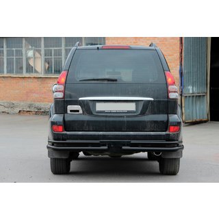 Barre Posteriori Doppie AK003-1 Nero (2 pz, Acciaio Inox) Toyota Land Cruiser Prado 120 2002-2009 foto 2
