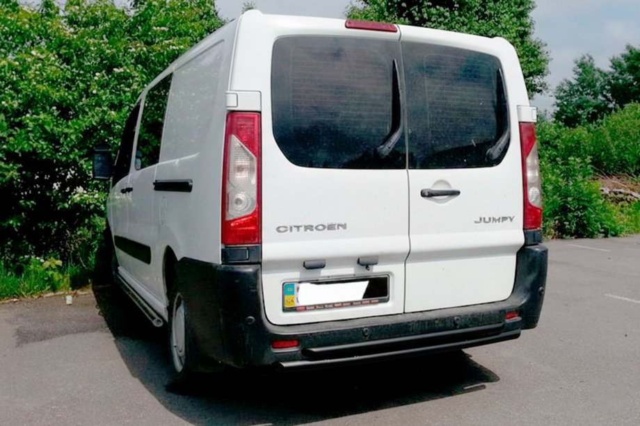Citroen Jumpy 2007–2017 Roll Bar Posteriore Double Black (Acciaio Inox) Image