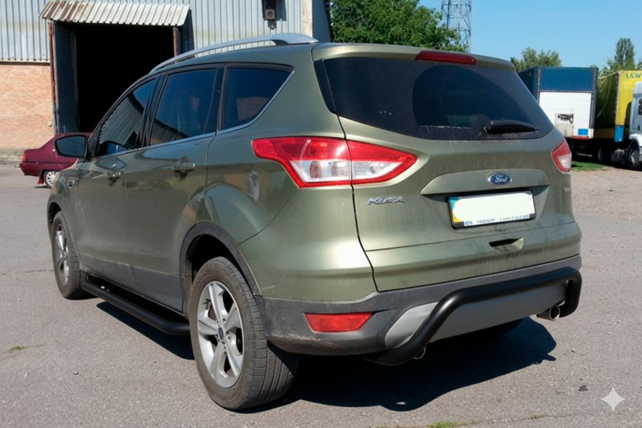 Ford Kuga 2008-2013 Barra Posteriore AK007 Nera (Acciaio Inox) Image