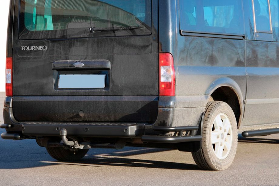Ford Transit 2000–2014 Angolari Posteriori AK003-Double Black (Acciaio Inox) Foto 1