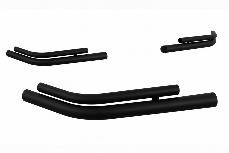 Ford Transit 2000–2014 Angolari Posteriori AK003-Double Black (Acciaio Inox) Foto 4