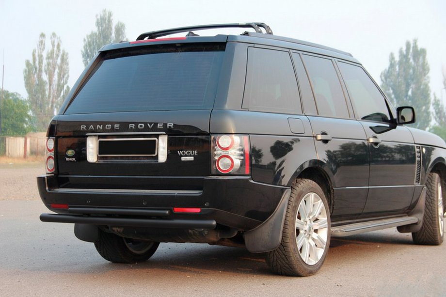 Range Rover III L322 2002-2012 Roll Bar Posteriore Doppio AK002 Nero (Acciaio Inox) Foto 3