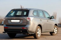 Mitsubishi Outlander 2012-2021 Barra Posteriore AK004 Nera (Acciaio Inox) foto 3