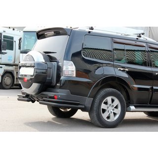 Roll Bar Posteriore Doppio AK003 Nero (Acciaio Inox) Mitsubishi Pajero Wagon IV 2006-2021 foto 2