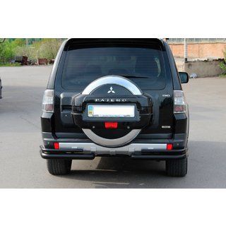 Roll Bar Posteriore Doppio AK003 Nero (Acciaio Inox) Mitsubishi Pajero Wagon IV 2006-2021 foto 3