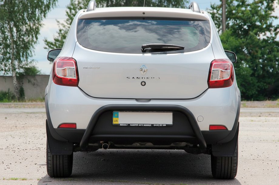 Dacia Sandero 2013-2020 Barra Posteriore AK007 Nera (Acciaio Inox) Foto 2