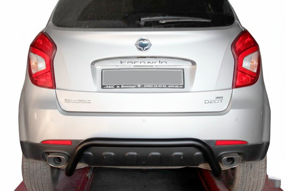SsangYong Korando 2010-2019 Barra Posteriore AK007 Nera (Acciaio Inox) Foto 1