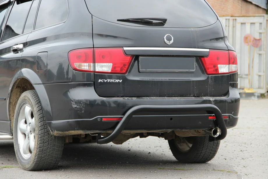 SsangYong Kyron 2005-2014 Barra Posteriore AK007 Nera (Acciaio Inox) Foto 3
