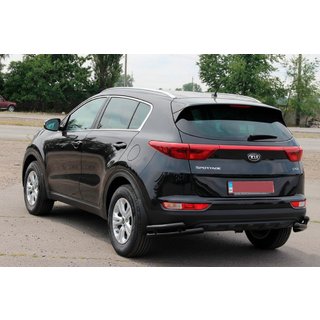 Protezione Posteriore Angolare Doppia AK003 Doppio Nero (Acciaio Inox) Kia Sportage 2015-2021 foto 3