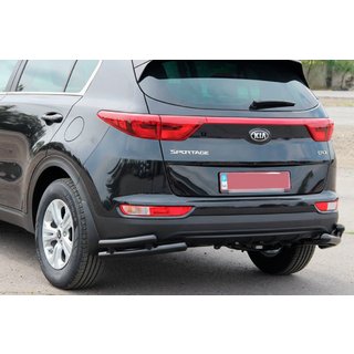 Protezione Posteriore Angolare Doppia AK003 Doppio Nero (Acciaio Inox) Kia Sportage 2015-2021 foto 1
