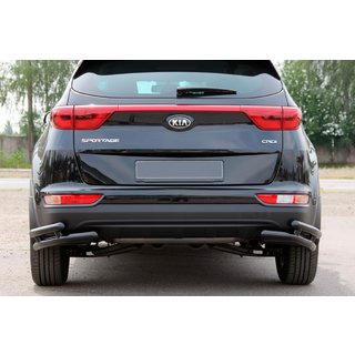 Protezione Posteriore Angolare Doppia AK003 Doppio Nero (Acciaio Inox) Kia Sportage 2015-2021 foto 2