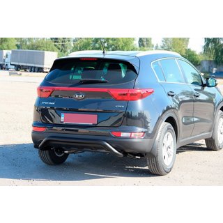 Protezione Posteriore AK007 Nero (Acciaio Inox) Kia Sportage 2015-2021 foto 1