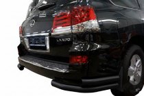 Lexus LX570/450d 2008-2022 Angolari Posteriori Doppi Black (Acciaio Inox) foto 1