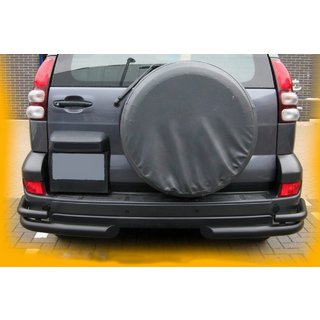 Barre Posteriori Doppie AK003-2 Nero (2 pz, Acciaio Inox) Toyota Land Cruiser Prado 120 2002-2009 foto 4