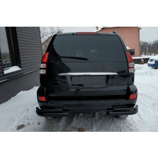 Barre Posteriori Doppie AK003-2 Nero (2 pz, Acciaio Inox) Toyota Land Cruiser Prado 120 2002-2009 foto 2