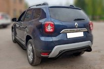 Dacia Duster 2018-2024 Protezione Posteriore AK007 Nero (Acciaio Inox) foto 1