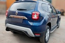 Dacia Duster 2018-2024 Protezione Posteriore AK007 Nero (Acciaio Inox) foto 4