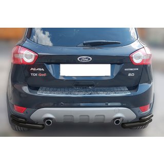 Angolari posteriori doppi AK003-double Nero (2 pz, acciaio inox) Ford Kuga 2008-2013 foto 1