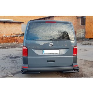 Barre angolari posteriori AK003-Double Black (2 pz, acciaio inox) Volkswagen T6 2015-2024 foto 3