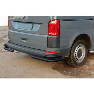 Barre angolari posteriori AK003-Double Black (2 pz, acciaio inox) Volkswagen T6 2015-2024 foto 1