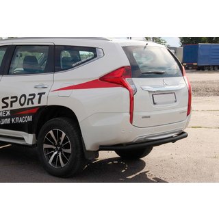 Protezione Posteriore AK005 Nero (Acciaio Inox) Mitsubishi Pajero Sport 2015- foto 1