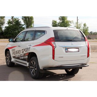 Protezione Posteriore AK005 Nero (Acciaio Inox) Mitsubishi Pajero Sport 2015- foto 2