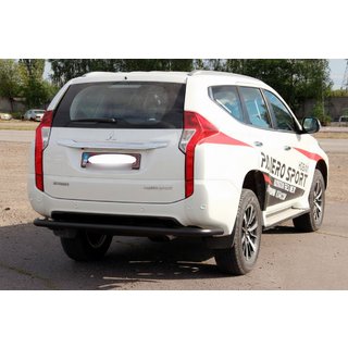 Protezione Posteriore AK005 Nero (Acciaio Inox) Mitsubishi Pajero Sport 2015- foto 3
