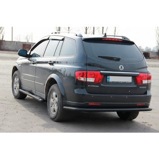 Barra Posteriore AK005 Nera (Acciaio Inox) SsangYong Kyron 2005-2014 foto 1