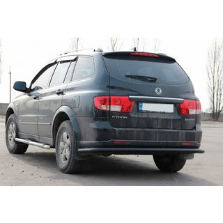 Barra Posteriore AK005 Nera (Acciaio Inox) SsangYong Kyron 2005-2014 foto 2