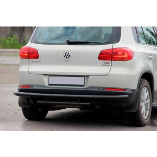 Protezione Posteriore AK002-2 Nero (Acciaio Inox) Volkswagen Tiguan 2007-2016 foto 1
