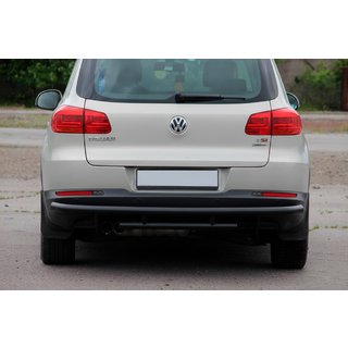 Protezione Posteriore AK002-2 Nero (Acciaio Inox) Volkswagen Tiguan 2007-2016 foto 2