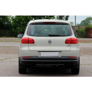 Protezione Posteriore AK002-2 Nero (Acciaio Inox) Volkswagen Tiguan 2007-2016 foto 4