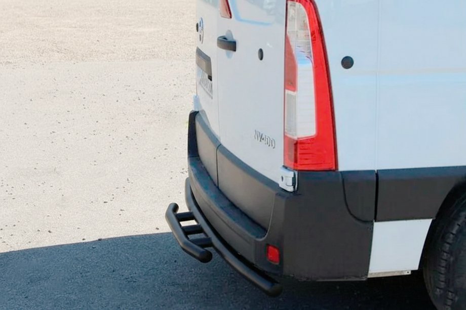 Renault Master 2011-2023 Barra Posteriore AK008 Nera (Acciaio Inox) Image
