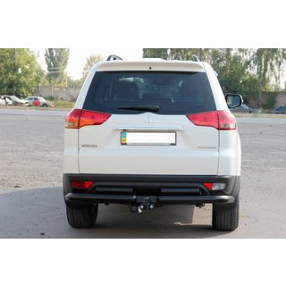 Protezione posteriore AK003-Special Black (2 pz, acciaio inox) Mitsubishi Pajero Sport 2008-2015 foto 2