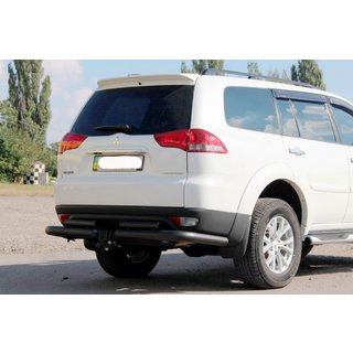Protezione posteriore AK003-Special Black (2 pz, acciaio inox) Mitsubishi Pajero Sport 2008-2015 foto 1