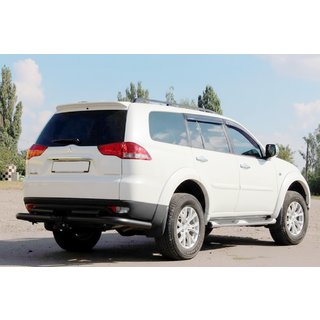 Protezione posteriore AK003-Special Black (2 pz, acciaio inox) Mitsubishi Pajero Sport 2008-2015 foto 3